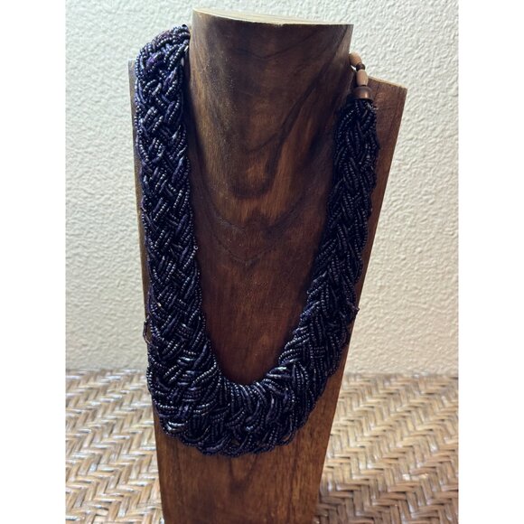 Marks And Spencer Beaded Statement Necklace Braided - Picture 2 of 9